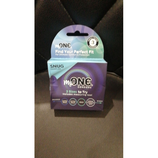 MyONE Snug 3 Sampler - 3 презервативи, картонна коробка (м'ята упаковка)