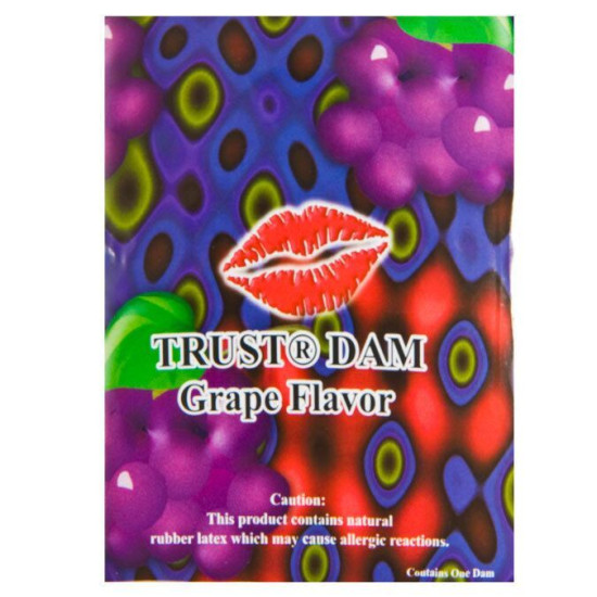 Латексна серветка зі смаком винограду Latex Dental Dams Grape, 1 шт