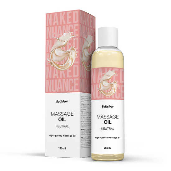 Массажное масло, нейтральный аромат Satisfyer Massage Oil Neutral, 250 ml (срок 30.04.2027)