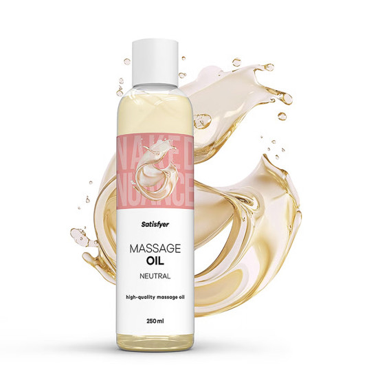 Массажное масло, нейтральный аромат Satisfyer Massage Oil Neutral, 250 ml (срок 30.04.2027)