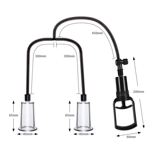Вакуумная помпа для груди и сосков Men Powerup Passion Pump