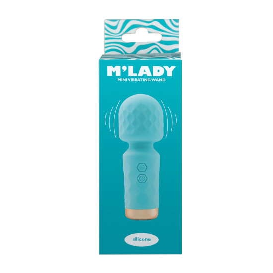 Мини-вибромассажер Wand, бирюзовый M'Lady Mini Vibrating Wand Teal