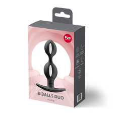 Анальні кульки з ефектом вібрації, чорні, діаметр 3.2 та 3.6 см Fun Factory B BALLS DUO Black