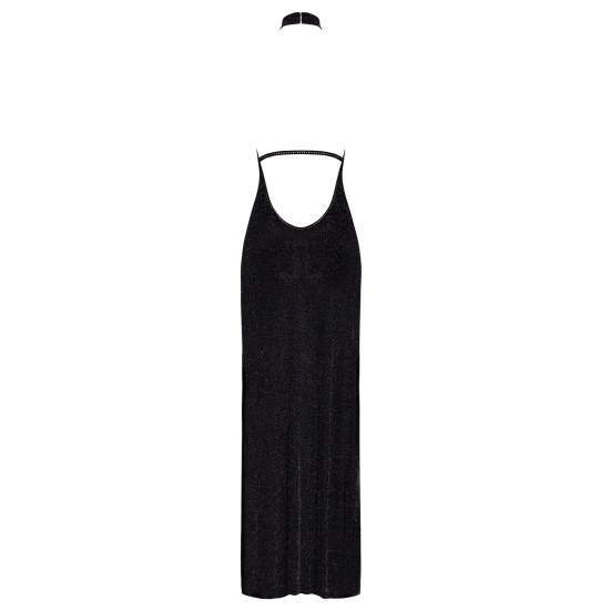 Длинное платье с двумя разрезами Noir Handmade F372 Onyx Twin-slit Long dress, S