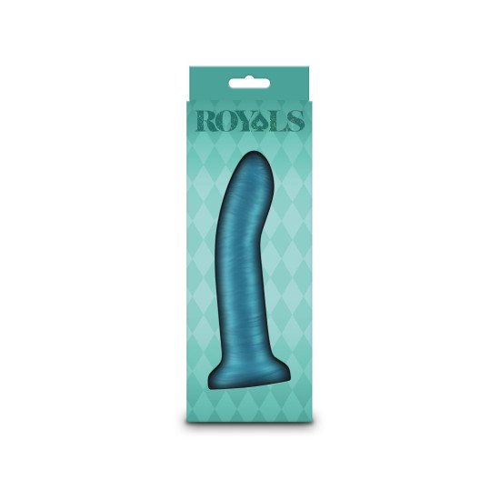 Дилдо, длина 15.2 см, бирюзовый NS Novelties Royals - 6" Charlie - Metallic Teal