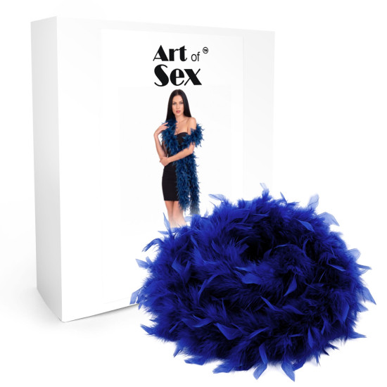 Боа з пір'я, довжина 2 м, синє Art of Sex
