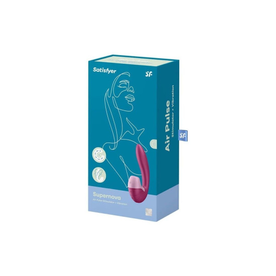 Вакуумный вибратор с 2 положениями ствола, ягодный Satisfyer Supernova Berry