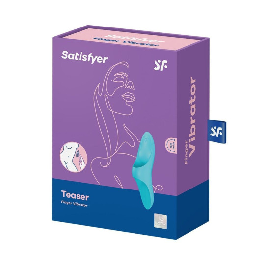 Вібратор на палець, блакитний Satisfyer Teaser Light Blue
