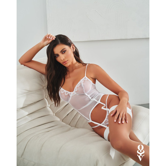 Корсет (мятая упаковка) Obsessive Alissium Corset & Thong, M/L
