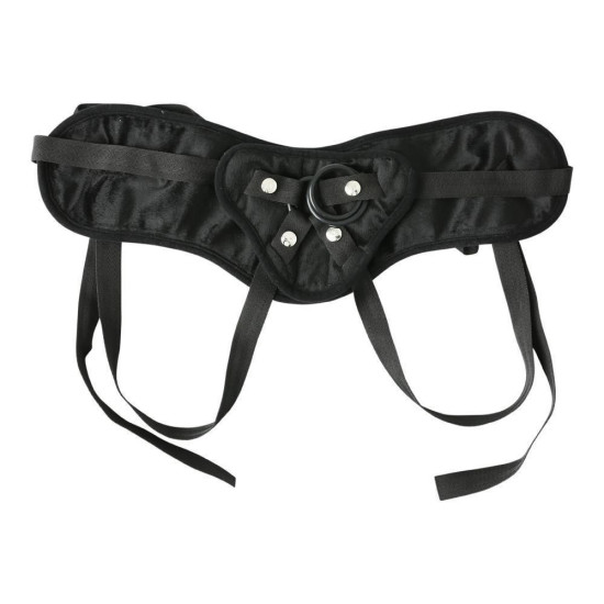 Труси для страпона чорного кольору з широким поясом, комфортні Sportsheets SizePlus Beginners Black