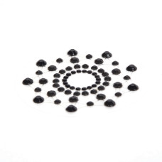 Пэстис из кристаллов (украшение на грудь), черные Bijoux Indiscrets Mimi Black