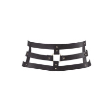 Портупея-пояс из экокожи, черная Bijoux Indiscrets Maze Wide Belt and Restraints Black