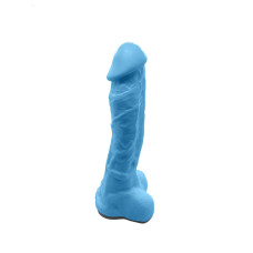 Крафтове мило-член із присоскою, натуральне, синє Чистий Кайф Blue, XL