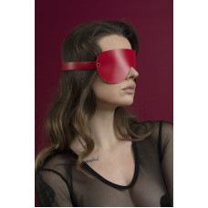 Маска на глаза, красная, натуральная кожа Feral Feelings Blindfold Mask Red