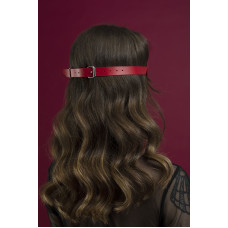Маска на глаза, красная, натуральная кожа Feral Feelings Blindfold Mask Red