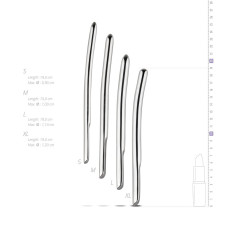 Набір уретральних стимуляторів, 4 шт, діаметри 9/10/11/12 мм Sinner Gear Unbendable Single Ended