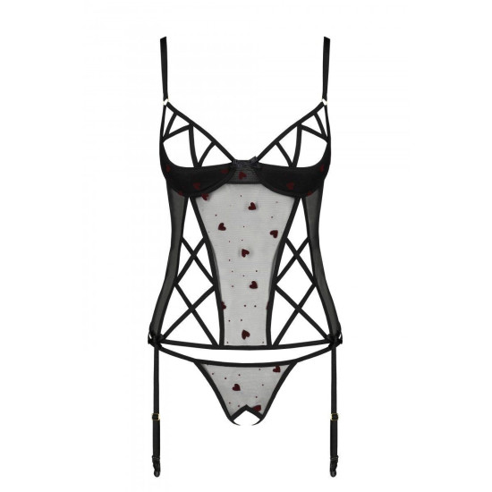 Корсет, чорний Lovelia Corset Black, XXL/XXXL