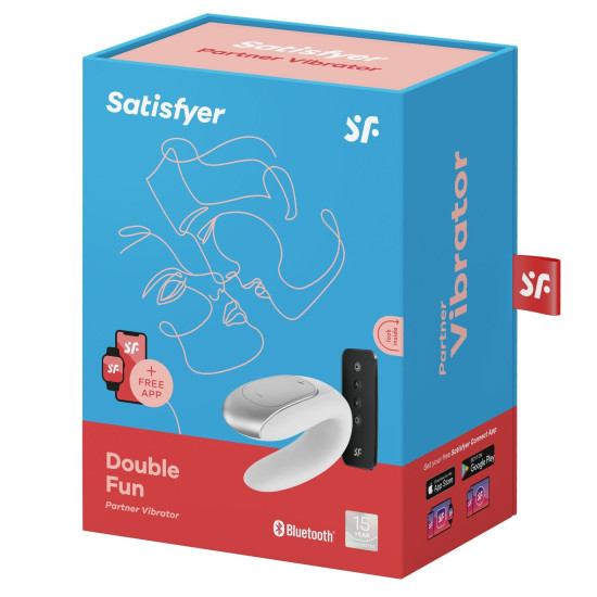 Смарт-вібратор для пар, білий Satisfyer Double Fun White