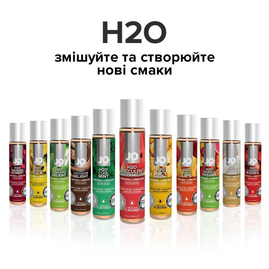 Съедобный лубрикант со вкусом арбуза на водной основе JO H2O Watermelon, 60 ml