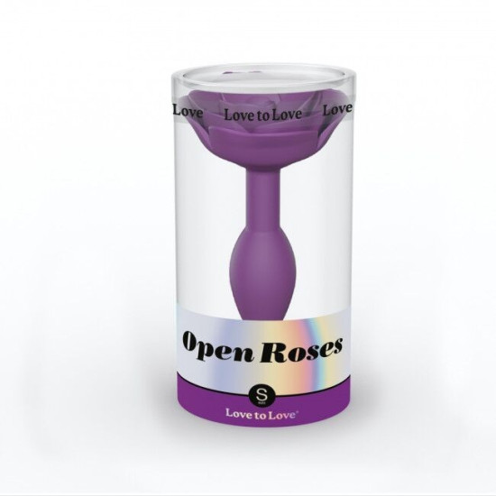 Силиконовая анальная пробка, фиолетовая Love To Love Open Roses Purple Rain, S