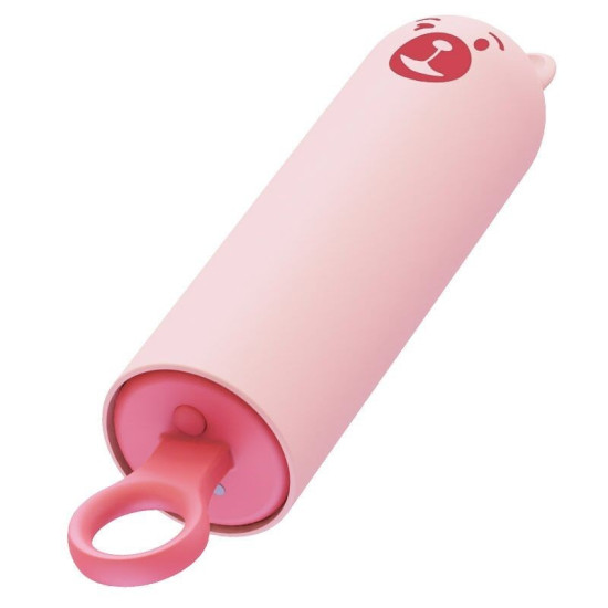 Реалистичный вибратор в виде мороженого, розово-черный CuteVibe Teddy Pink, Black Dildo