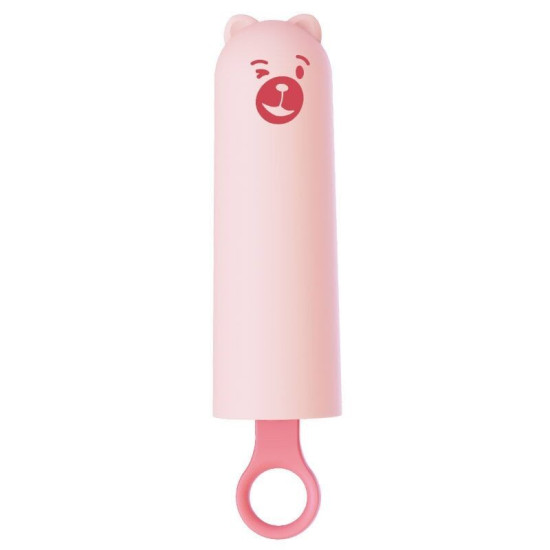 Реалистичный вибратор в виде мороженого, розово-черный CuteVibe Teddy Pink, Black Dildo