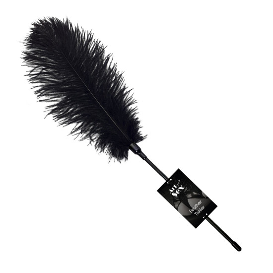 Щекоталка со страусиным пером, чёрная Art of Sex Feather Tickler Black