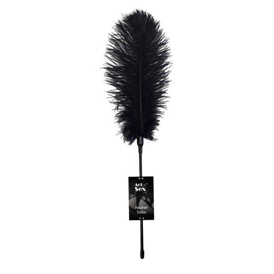 Щекоталка со страусиным пером, чёрная Art of Sex Feather Tickler Black