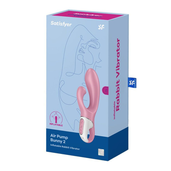 Вібратор-кролик з функцією надування Satisfyer Air Pump Bunny 2