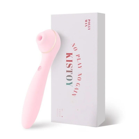 Вакуумний стимулятор з вібрацією, рожевий Kisstoy Polly Max Pink