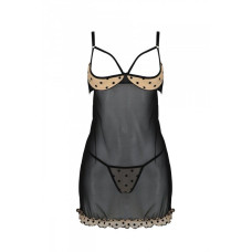 Еротичний пеньюар, бежевий Passion Marina Chemise Beige, XXL/XXXL