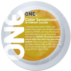 Жовтий презерватив ONE Color Sensations Yellow, 1 шт.