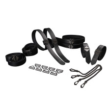 Набір із 8 ременів для зв'язування, чорний Lockink 8-Bondage-Straps Restraint Set Black