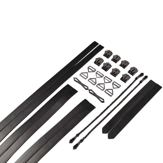 Набор из 8 ремней для связывания, черный Lockink 8-Bondage-Straps Restraint Set Black