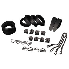 Набір із 8 ременів для зв'язування, чорний Lockink 8-Bondage-Straps Restraint Set Black