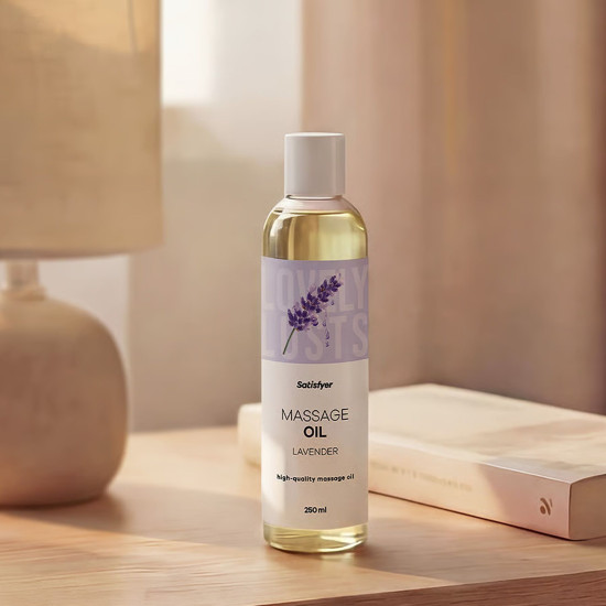 Массажное масло, лаванда Satisfyer Massage Oil Lavender, 250 ml (срок 30.04.2027)
