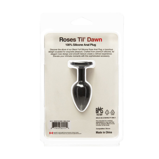Силиконовая анальная пробка BMS Roses Til' Dawn Silicone Anal Plug, Small