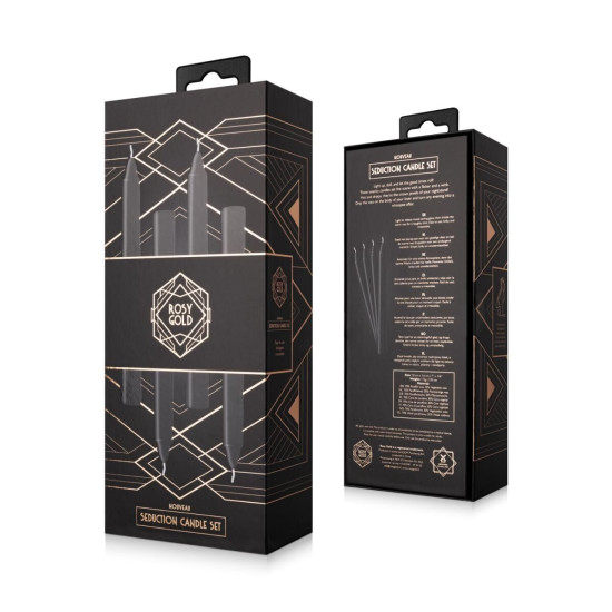 Набор свечей Rosy Gold Seduction Candle Set Black