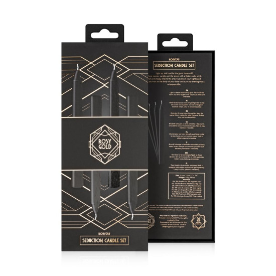 Набор свечей Rosy Gold Seduction Candle Set Black