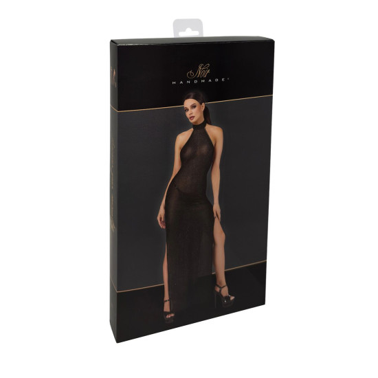 Длинное платье с двумя разрезами Noir Handmade F372 Onyx Twin-slit Long dress, M