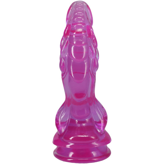 Фэнтезийный фаллоимитатор, длина 21.6 см, фиолетовый Doc Johnson Crystal Jellies - Invader Dong 8.5 Inch - Purple