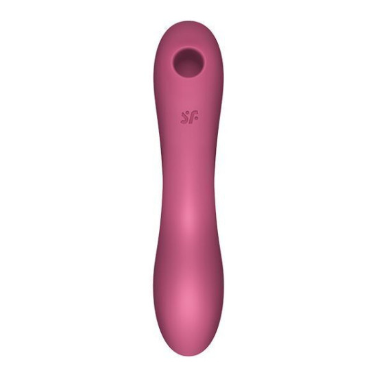 Вакуумний стимулятор з вібрацією Satisfyer Curvy Trinity 3 Red (м'ята упаковка)