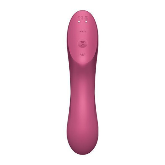 Вакуумний стимулятор з вібрацією Satisfyer Curvy Trinity 3 Red (м'ята упаковка)