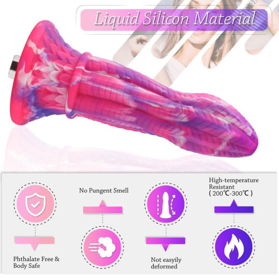 Фалоімітатор для секс-машин Hismith 10. 3″ Silicone Monster Dildo Series (пом'ята упаковка!!!)