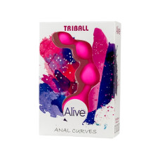 Силиконовые анальные шарики розового цвета, макс. диаметр 2 см Alive Triball Pink, S