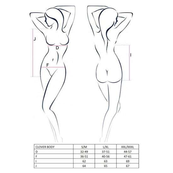 Боди, чёрное CLOVER BODY Black, L/XL