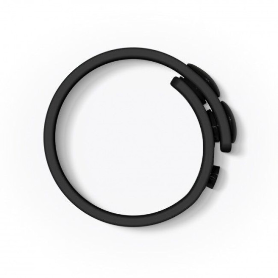 Эрекционное кольцо регулируемое на кнопках, черное Love To Love HERO RING BLACK ONYX