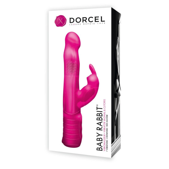 Вібратор-кролик рожевого кольору з перловим масажем Dorcel Baby Rabbit Pink