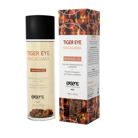 Натуральна захисна масажна олія з тигровим оком EXSENS Tiger Eye Macadamia, 100 ml