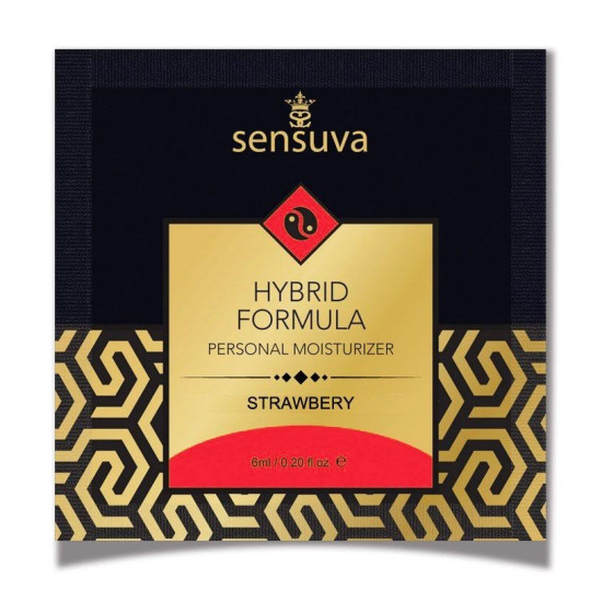 Пробник змазки на гібридній основі зі смаком полуниці Sensuva Hybrid Formula Strawberry, 6 ml